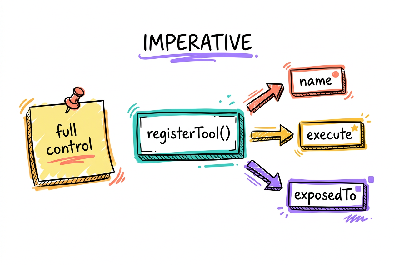 Imperative: registerTool in JS